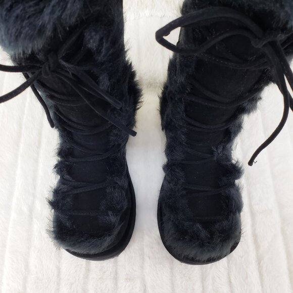Cub 311 Platform Furry Mammoth Stomper Knee Boots - Picture 10 of 11